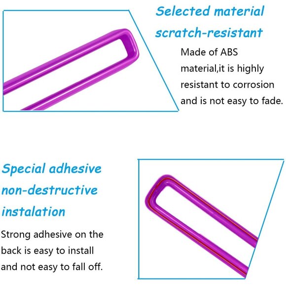 Front Grille Inserts Cover Trim Kit fit for 2015-2021 Dodge Challenger (Purple) - Picture 5 of 8